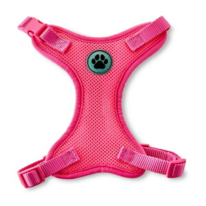 Mesh Adjustable Dog Walking Harness with Buckle – Pink