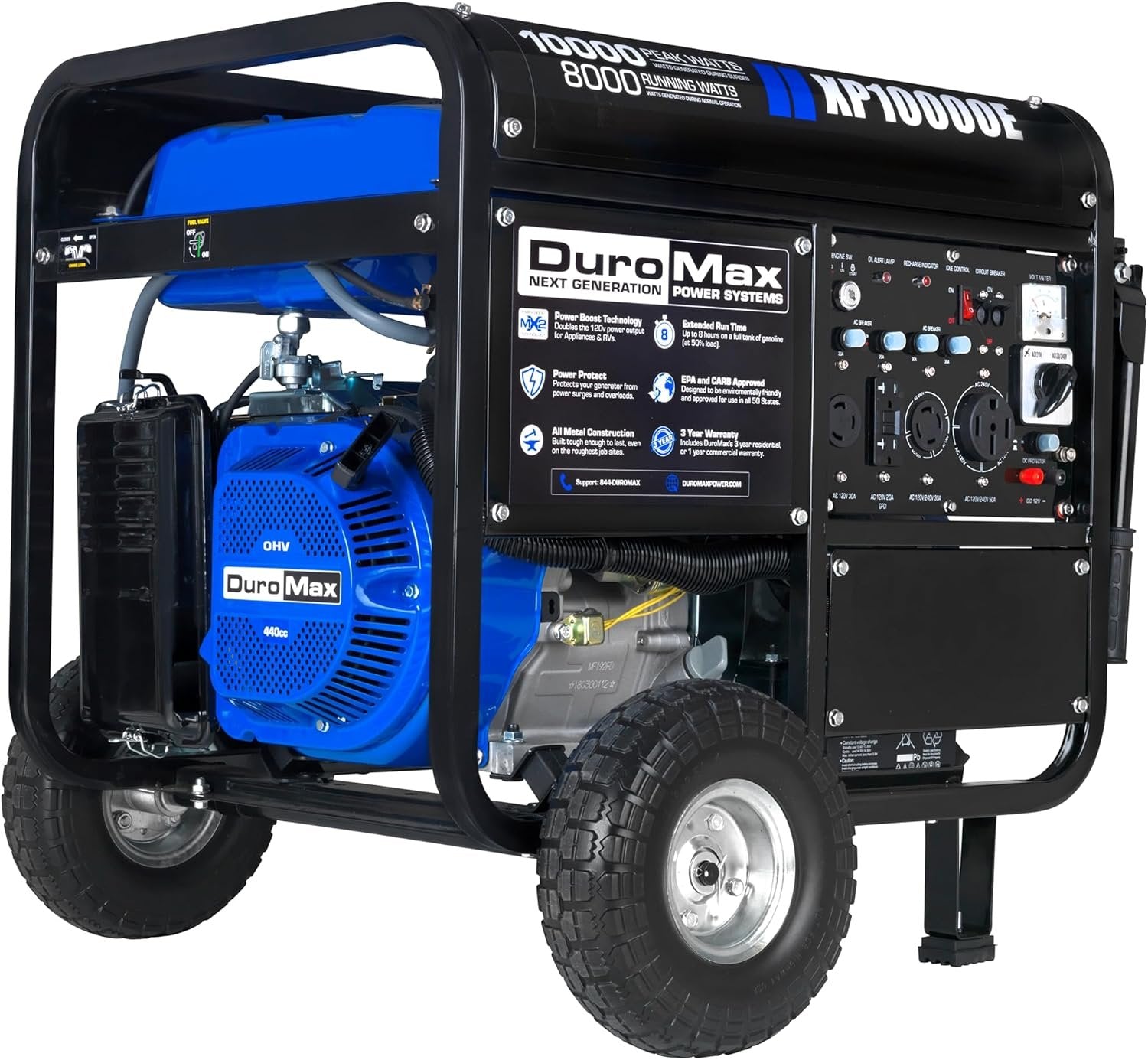 DuroMax XP13000EH Dual Fuel Portable Generator 13000 Watt Gas