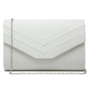 Envelope Style Evening Clutch – Light Grey