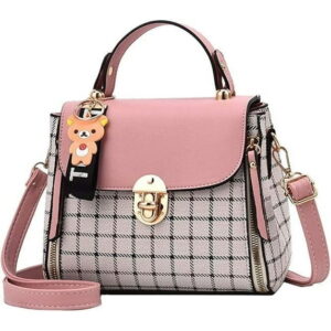 Plaid Satchel Crossbody Bag